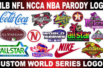 make custom nba, mlb, NFL, nhl, ncaa, ufc parody, world series logo for you