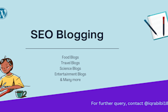 write SEO blogs and blogspot  of your choice