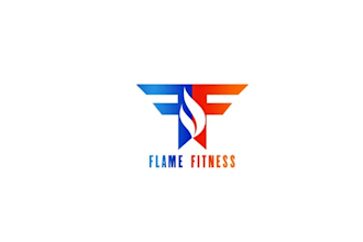 do amazing powerful great flame fitness logo fast delivery