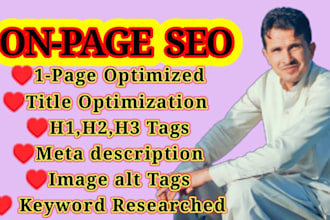 do onpage SEO and wordpress optimization of your site