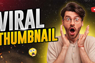 design professional viral youtube thumbnail for max clicks