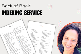 create a comprehensive back of book index word or indesign