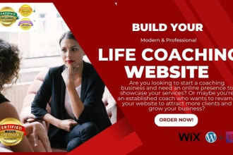 build a life coaching website, consulting website, business website for leads