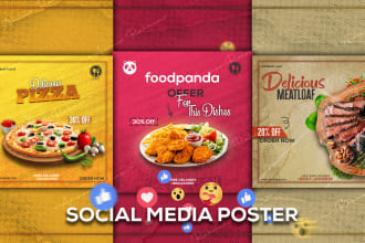 design food flyers, posters and menu cards