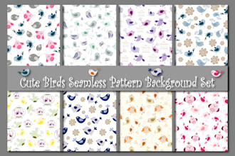 create cute vector seamless patterns