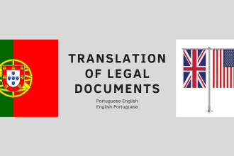translation and certification of legal documents in portuguese and english