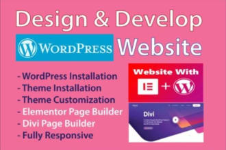 design responsive wordpress website using elementor and divi