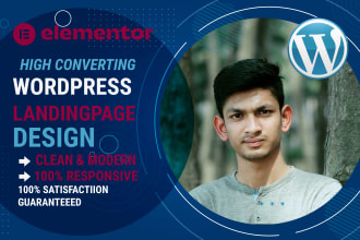 create responsive wordpress landing or squeeze page design in 6 hrs