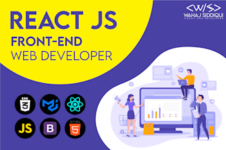 do front end web development in react js