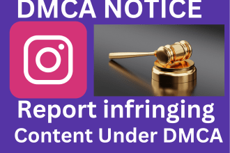 report the infringing and illegal instagram post under dmca