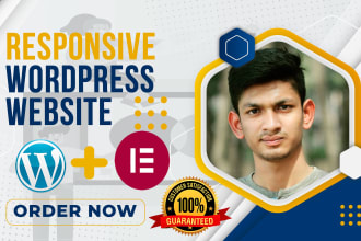 create responsive, clean and modern wordpress website as elementor pro