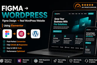 convert figma to wordpress or figma to elementor website