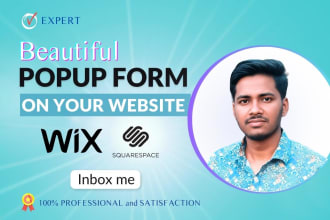 create a wix and squarespace beautiful popup form on your website