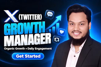 be your x twitter manager for organic growth and promotion