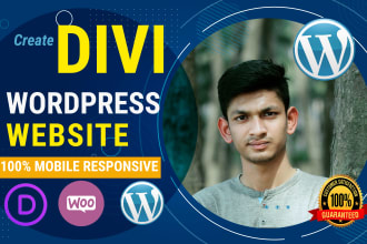 design or clone unique wordpress website with divi theme