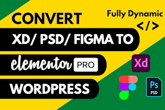 convert figma to wordpress, clone website, xd to wordpress professional website