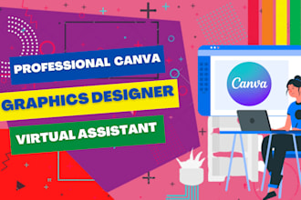 be your professional VA for graphics design via canva