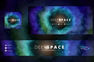 design amazing youtube, facebook, linkedin or any social media banner