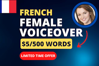 do any french female voice over for you