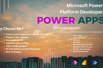 build powerapp applications and  power automate workflow for your business