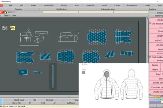make garments digital sewing pattern, grading and PDF pattern
