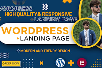 design wordpress landing page using elementor