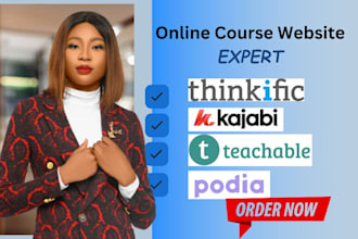 kajabi website design kajabi sales funnel thinkific teachable podia website