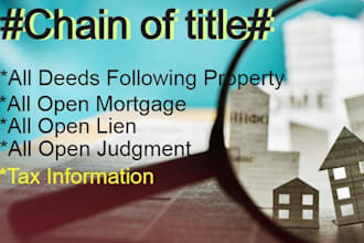 do property search title search and chain of title report
