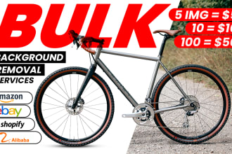 do bulk photos background removal, crop product images etc
