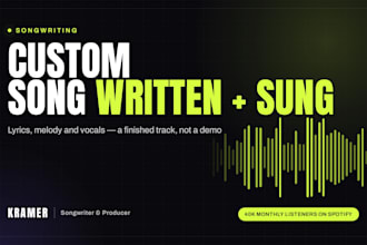 write and sing a song for you