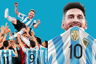make poster vector tracing sport to fast delivery