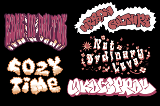create unique typography for apparel,logo,sticker,and merch