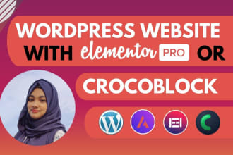 design or clone wordpress website using elementor pro or crocoblock