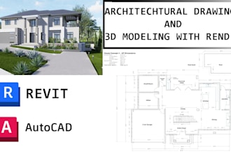 make your architectural drawings in revit with 3d modeling