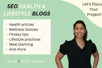 write your SEO health, wellness, med spa, and fitness articles and blogs