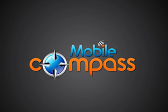 design elegant internet, mobile and communication logo