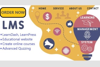 develop  wordpress lms website and learndash lms