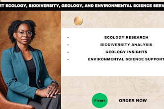 write on ecology, biodiversity, geology and environmental science