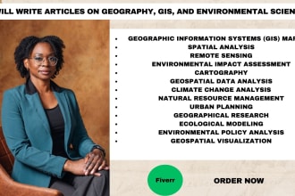 write on geography, gis, and environmental science