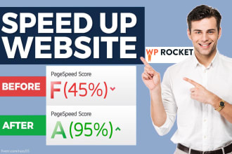 do wordpress speed optimization and speed up website with wp rocket