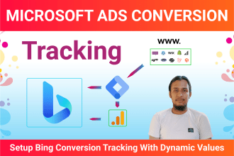 setup microsoft bing ads uet tag and conversion goal with GTM