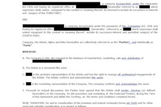 draft all ipr media entertainment law related documents and contracts