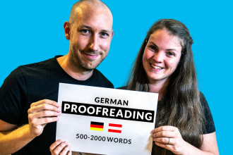 proofread and correct any kind of your german text