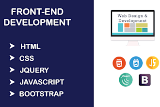 be your front end web developer to create a professional website