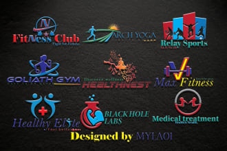 design fitness sports health and gym logo