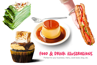 draw any food and drink illustration
