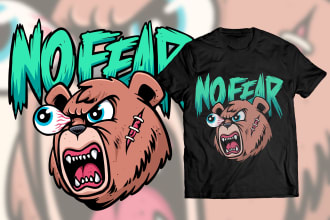create bold streetwear tshirt design in skate punk style