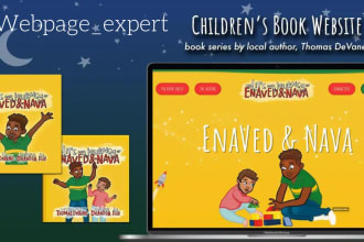 build author website, ebook website, children book website