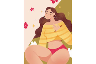 create custom illustration for you in procreate