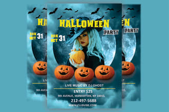 professional  flyer design and halloween poster for you
